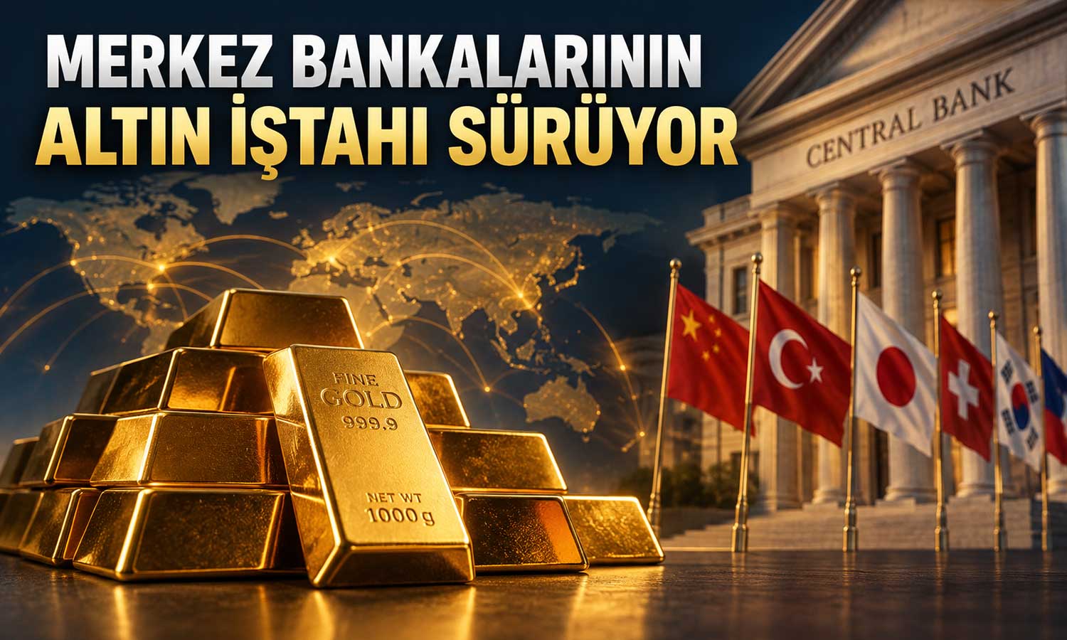 Merkez bankalarından altına 20 bin tonluk potansiyel talep