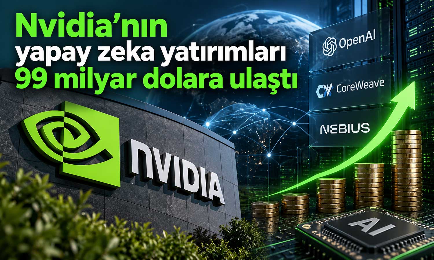 Nvidia’dan yapay zekaya dev yatırım: Portföy 99 milyar doları aştı