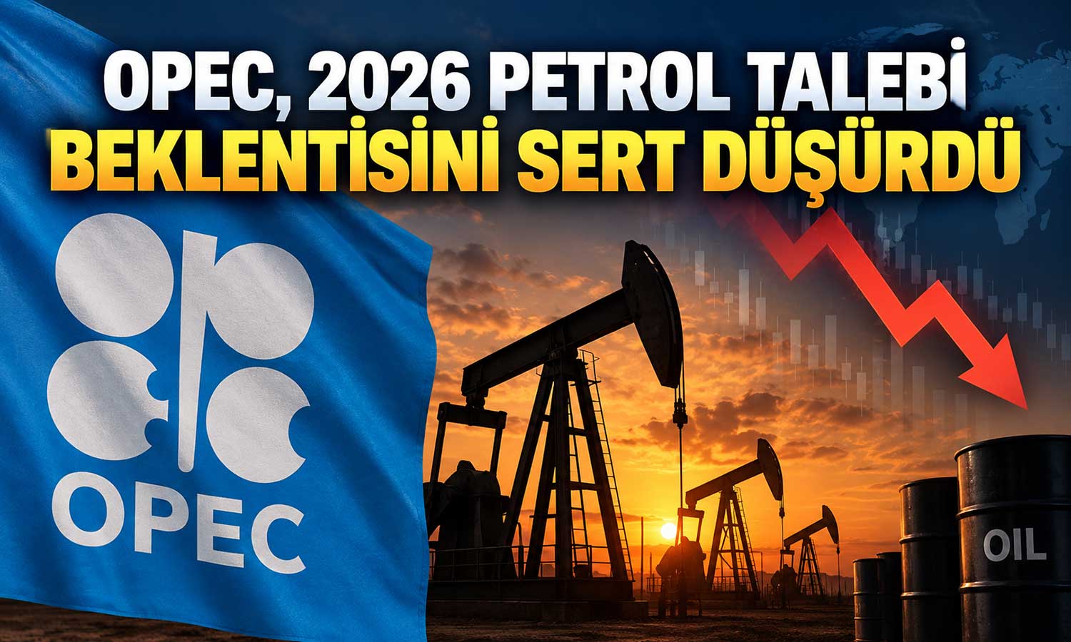OPEC petrol talebi beklentisini aşağı çekti