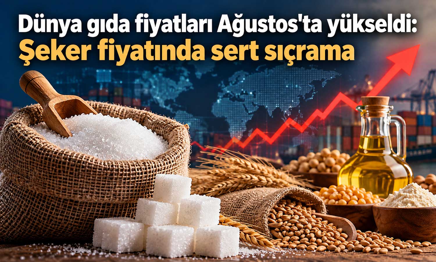Şeker fiyatları küresel gıda piyasasını yukarı taşıdı