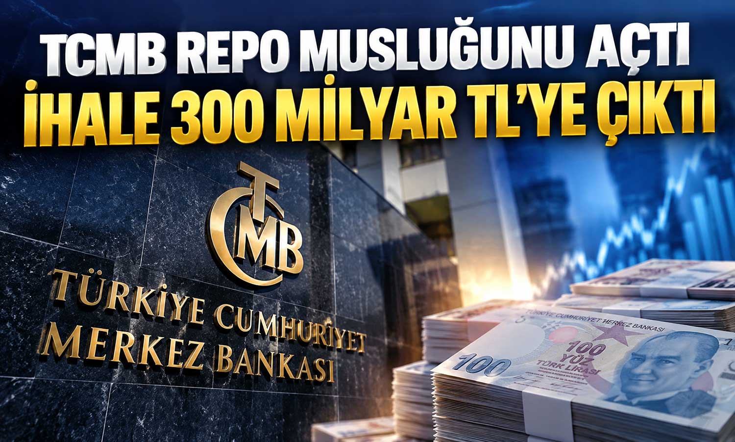 TCMB’den piyasalara 300 milyar TL’lik fonlama