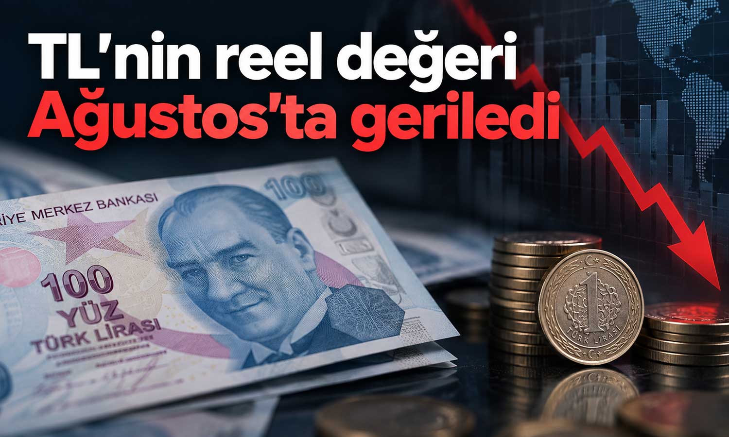 TL’nin reel efektif döviz kuru Ağustos’ta düştü
