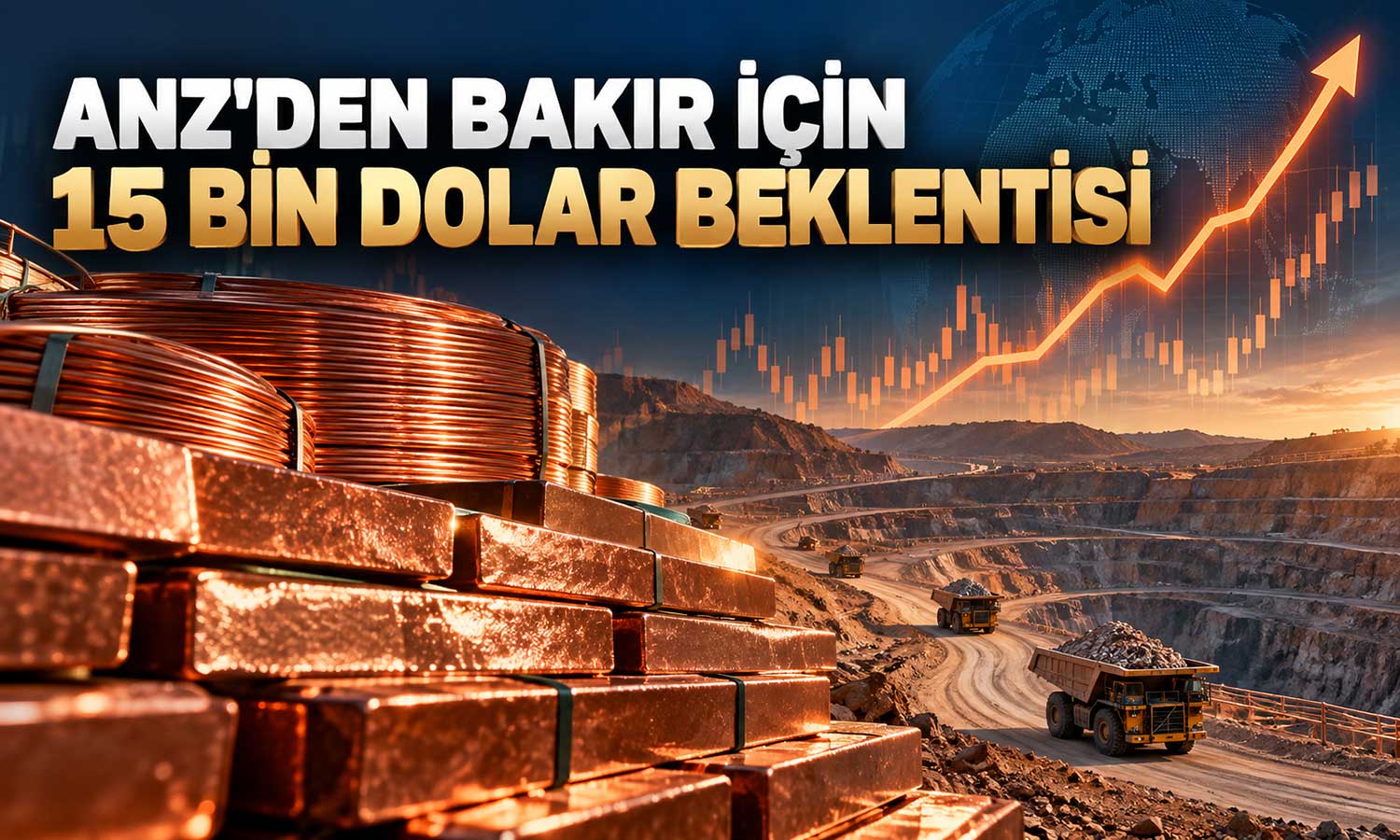 ANZ: Bakırda yükseliş potansiyeli 15 bin dolara uzanıyor
