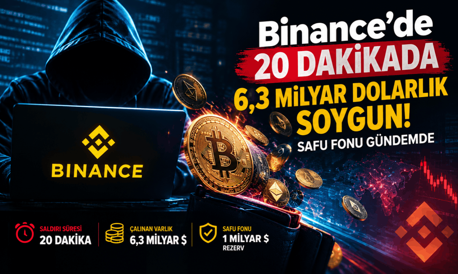 Binance’de 20 dakikada tarihi soygun: 1 milyar dolarlık SAFU rezervi devrede