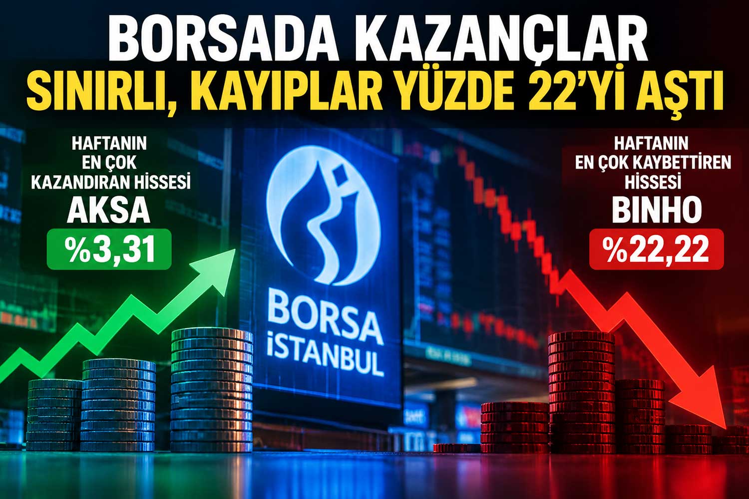 BIST 100 haftayı yüzde 5,16 kayıpla kapattı: İşte en çok düşen hisseler