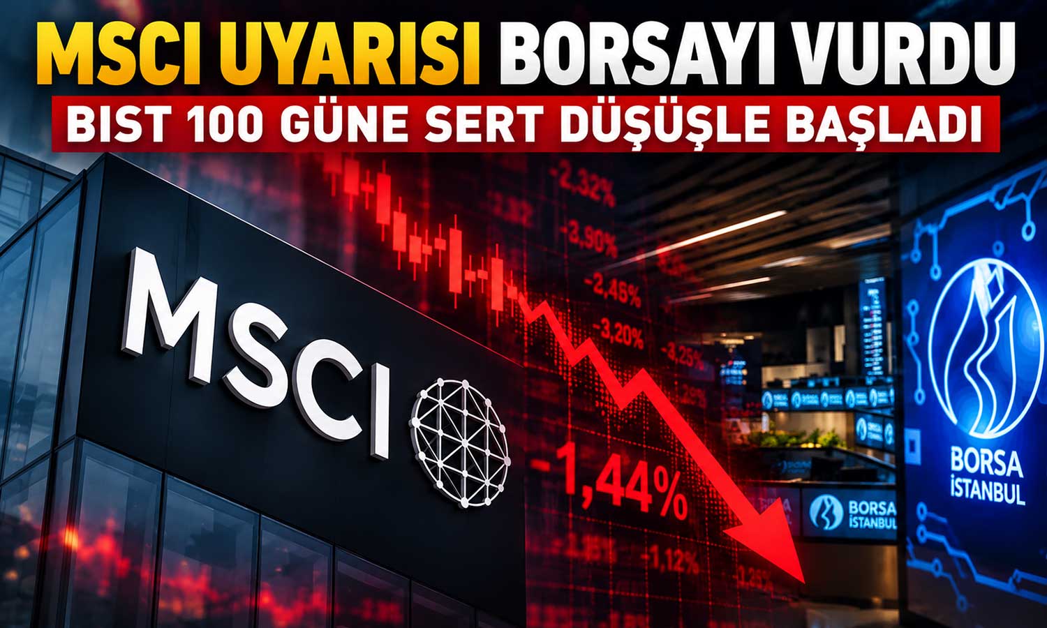BIST 100’de sert açılış: MSCI endişesi piyasaları baskıladı