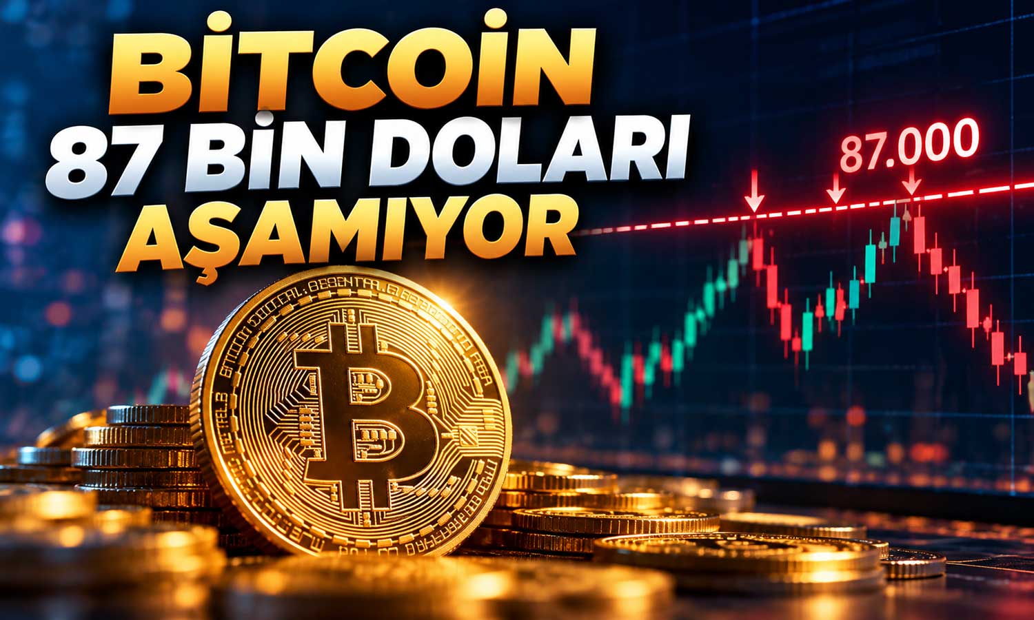 Bitcoin’de 87 bin dolar engeli üçüncü kez aşılamadı