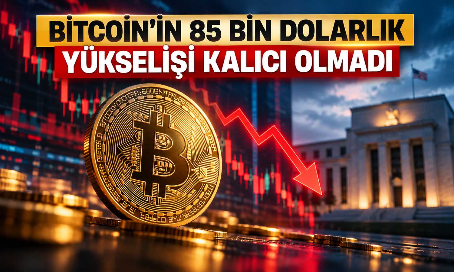 Bitcoin’in 85 bin dolarlık yükselişi kalıcı olmadı