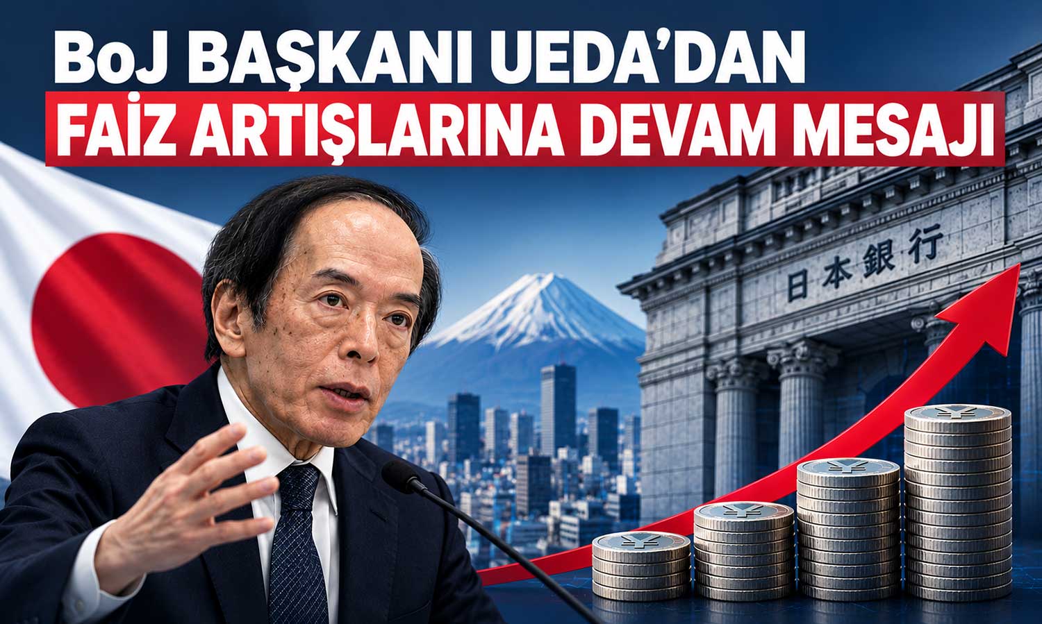 BoJ/Ueda: Faiz kararlarında üç kritik gelişme izlenecek