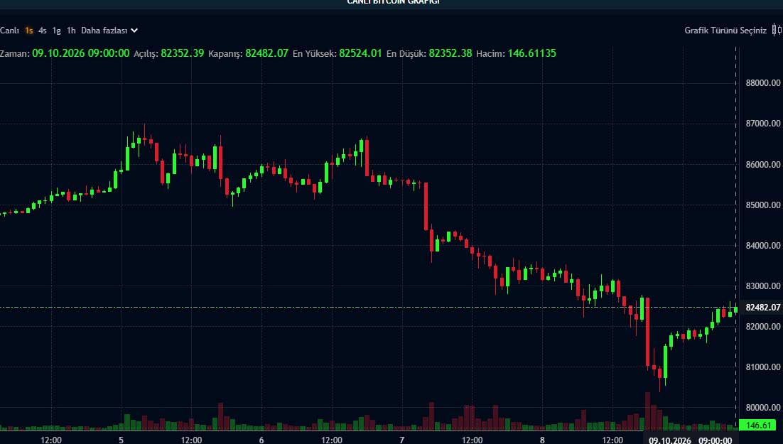 BTC fiyat grafiği