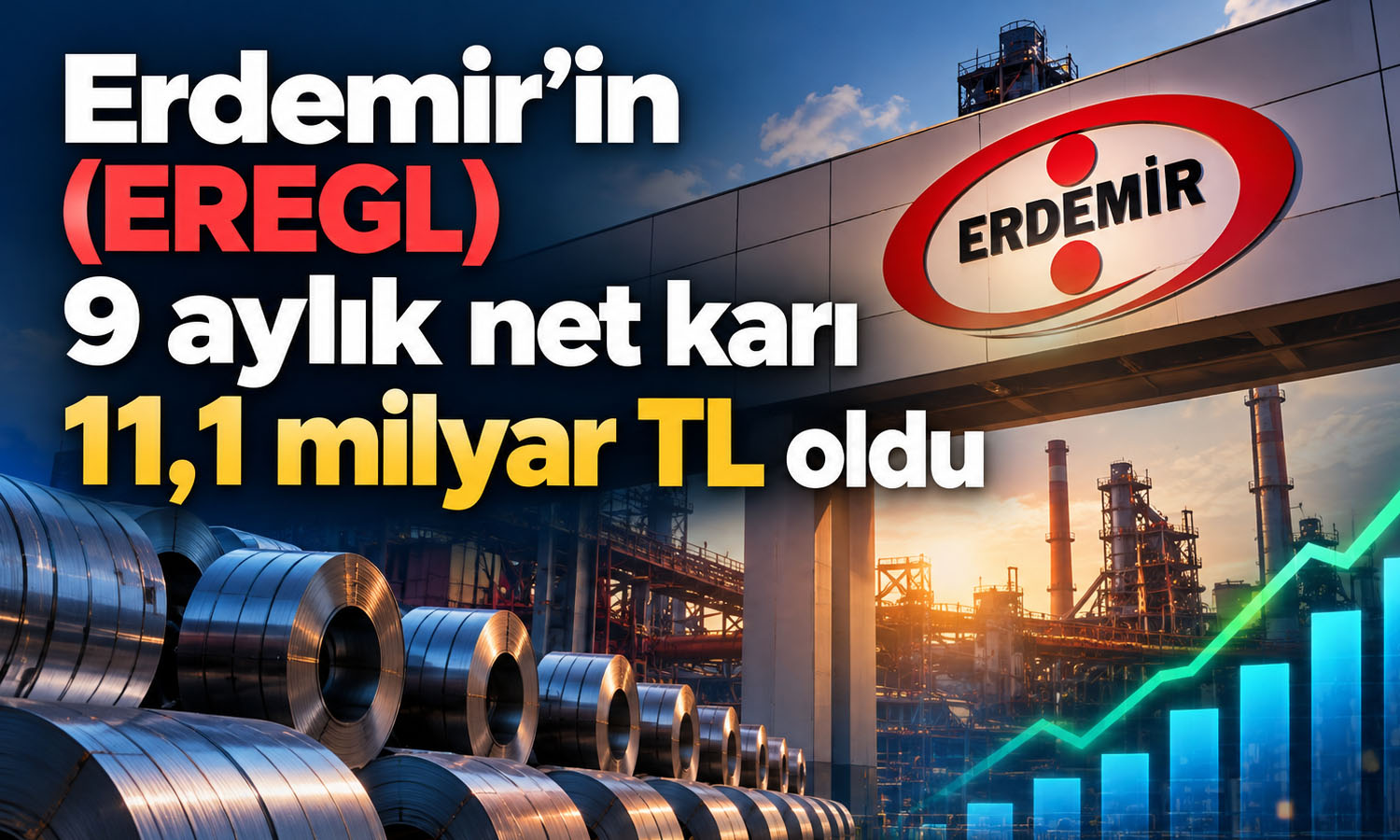 Erdemir’in (EREGL) 9 aylık net karı 11,1 milyar TL oldu