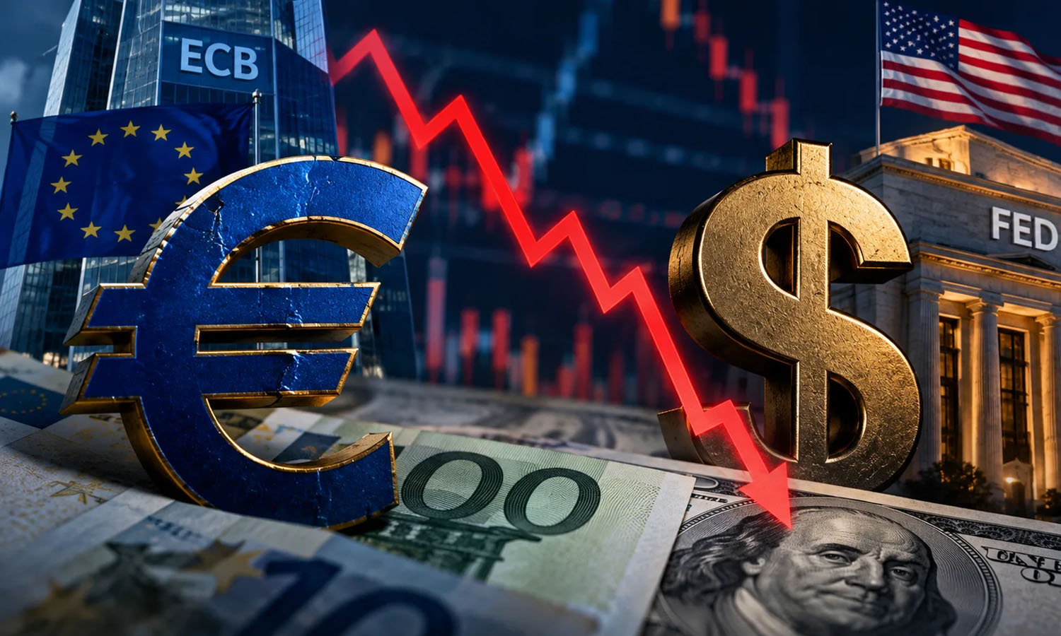 Euro/dolar paritesinde Fransa baskısı: 17 ayın dibinde