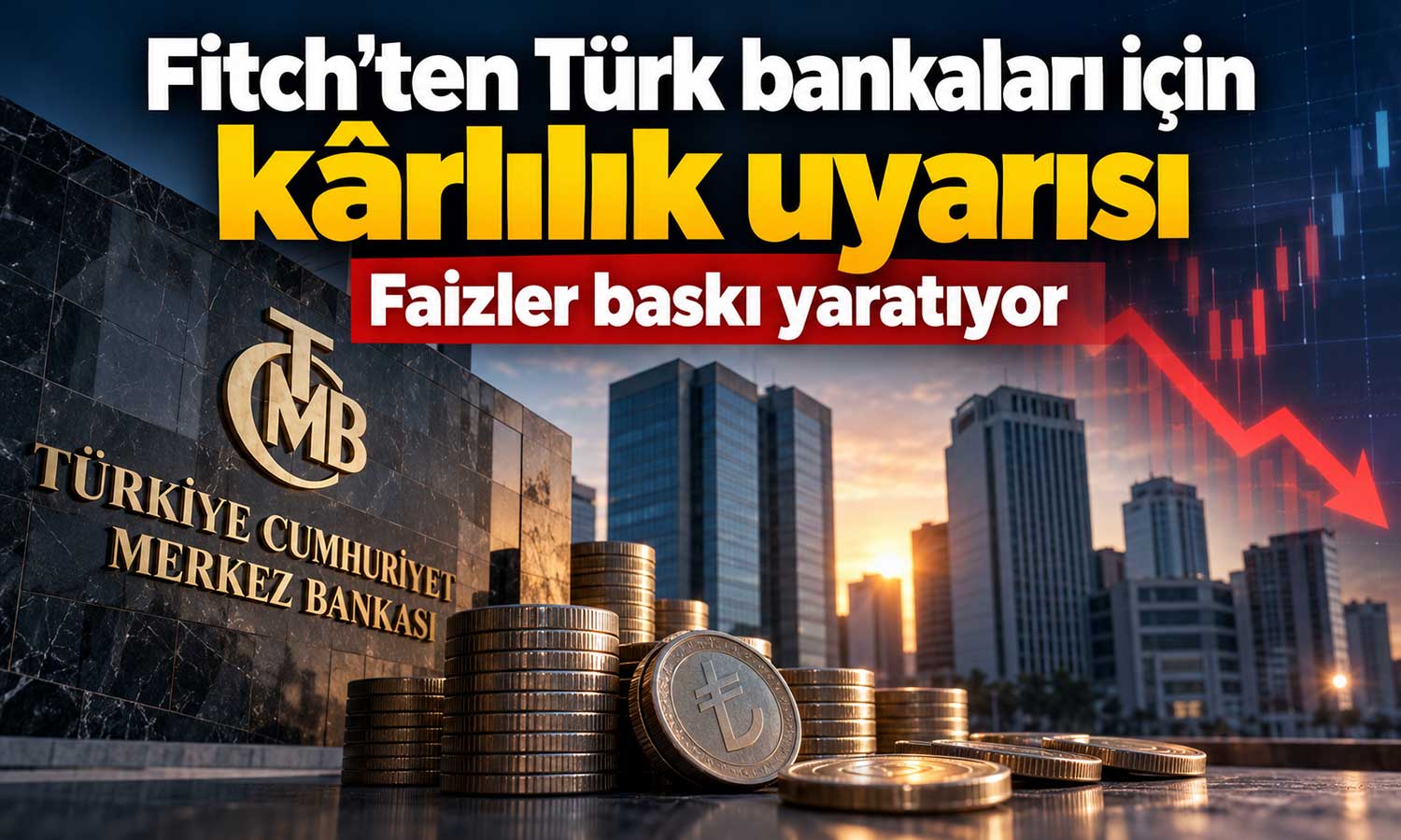 Fitch raporu: Türk bankalarında faiz ve kredi baskısı sürüyor