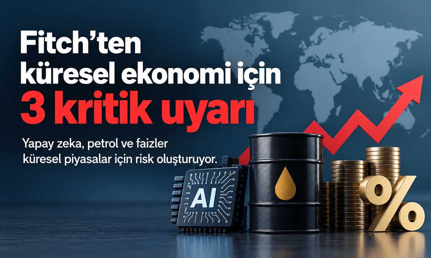 Fitch’ten küresel ekonomi için 3 kritik uyarı: Yapay zeka, petrol ve faizler