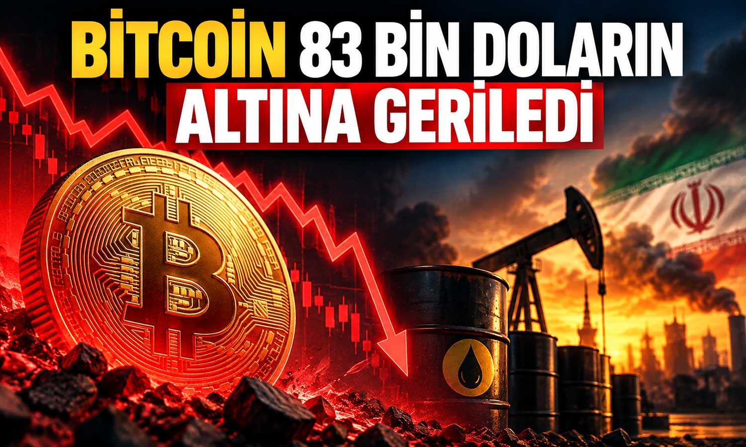 İran gerilimi kriptoyu vurdu: Bitcoin 83 bin doların altına indi