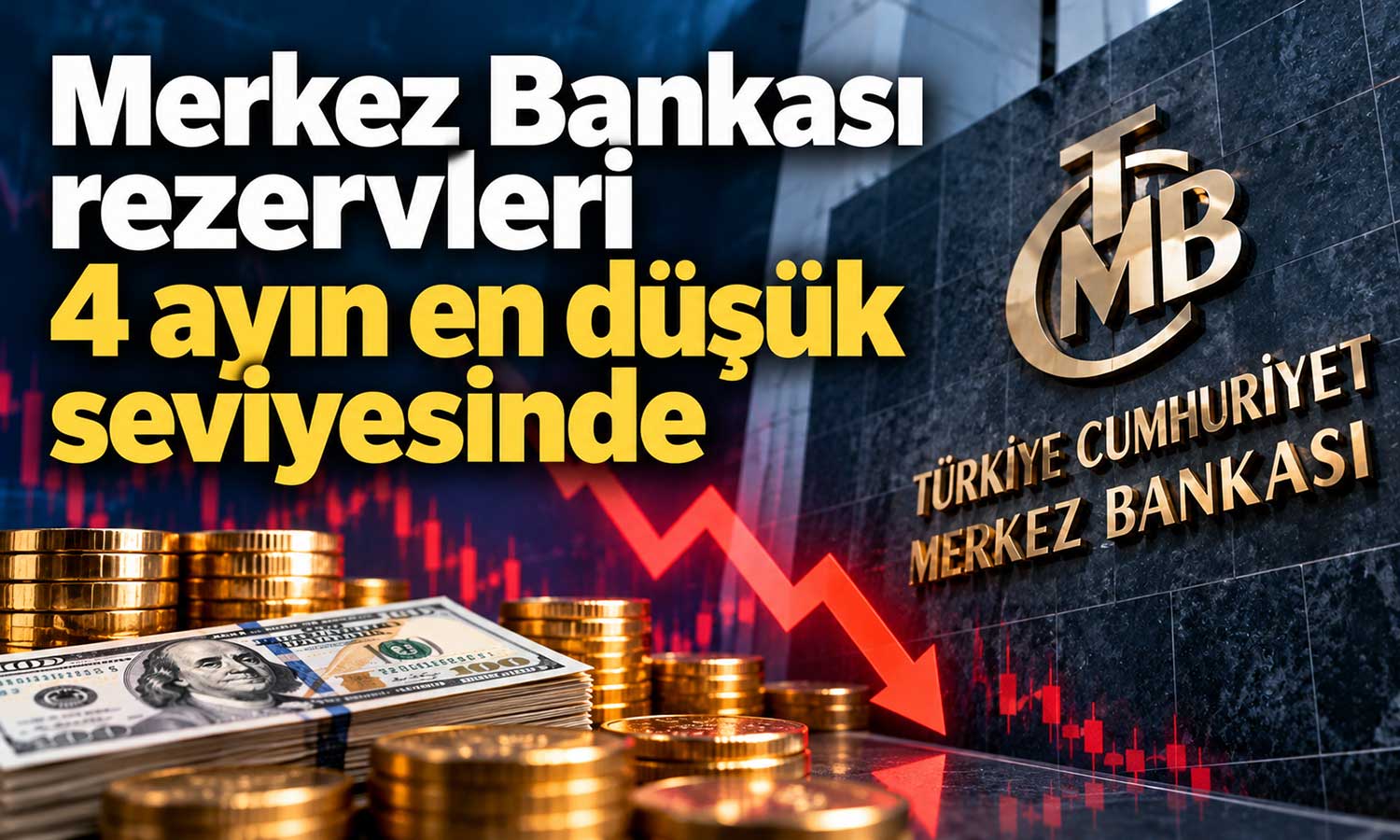 Merkez Bankası rezervlerinden 6,9 milyar dolar silindi
