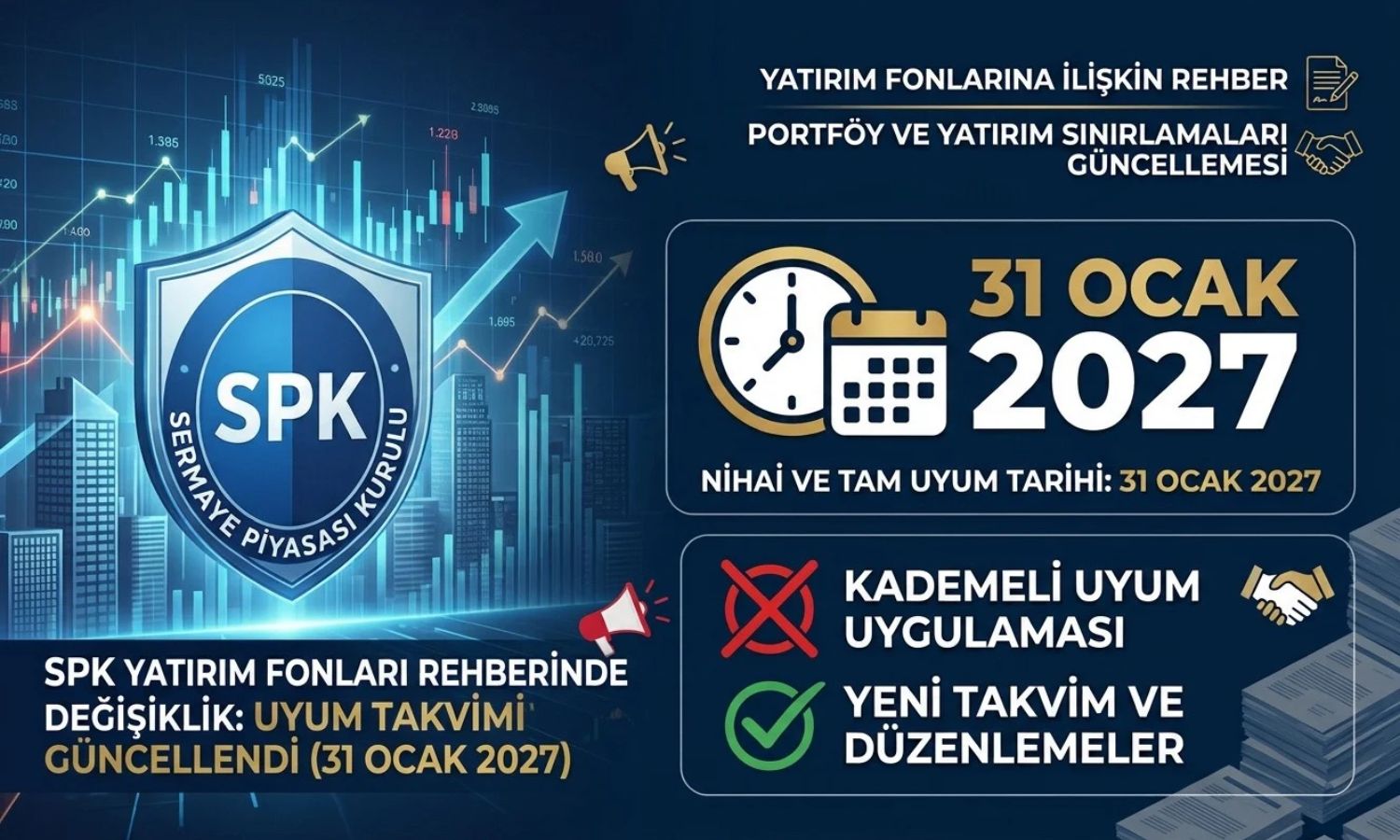 SPK, yatırım fonlarında tam uyum tarihini 31 Ocak 2027 olarak belirledi