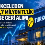 TCELL hisselerinde geri alım: 277 milyon TL’lik işlem