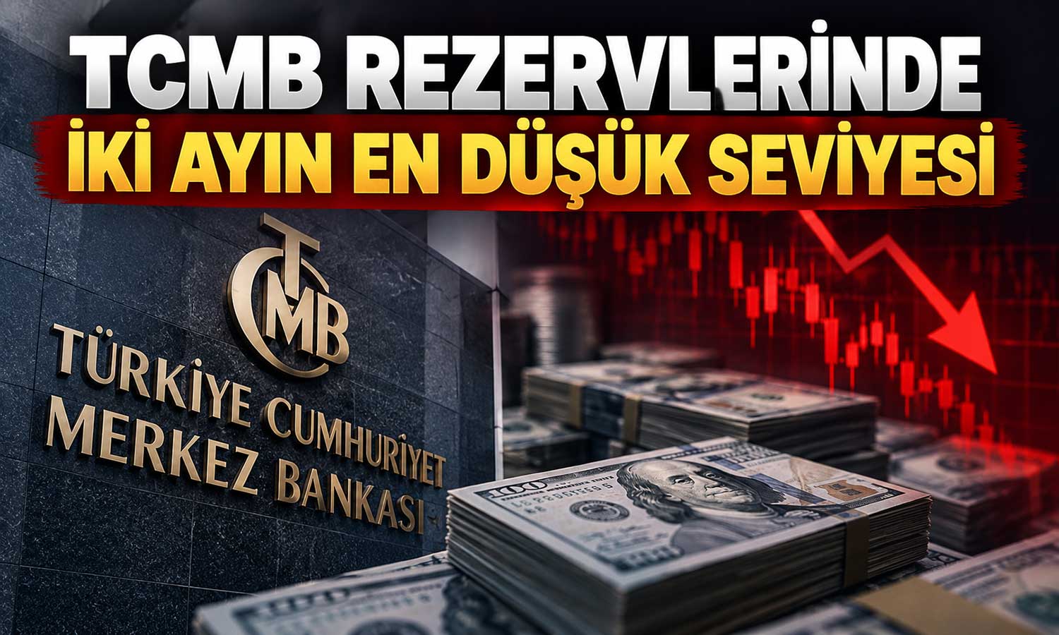 TCMB rezervleri 2 ayın dibine indi